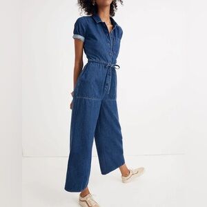 Madewell Jumpsuit Denim Utility Wide Leg Size 2